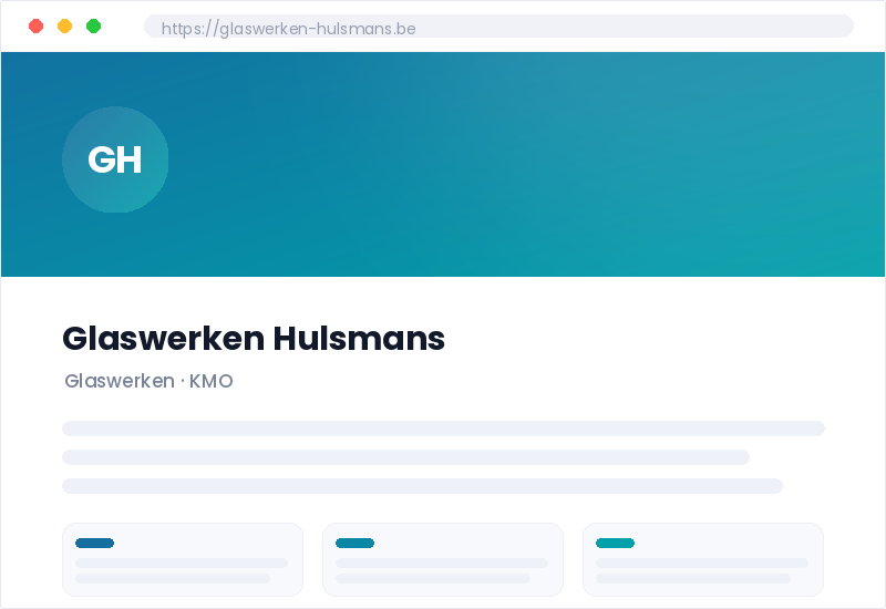 Website Glaswerken Hulsmans