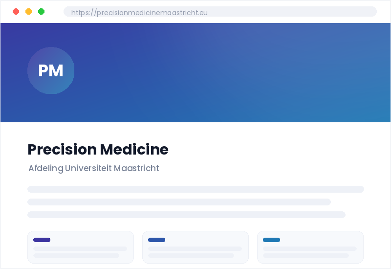 Website Precision Medicine — afdeling Universiteit Maastricht